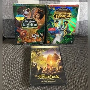 Disney’s The Jungle Book/The Jungle Book 2/The Jungle Book-Live Action DVD Lot